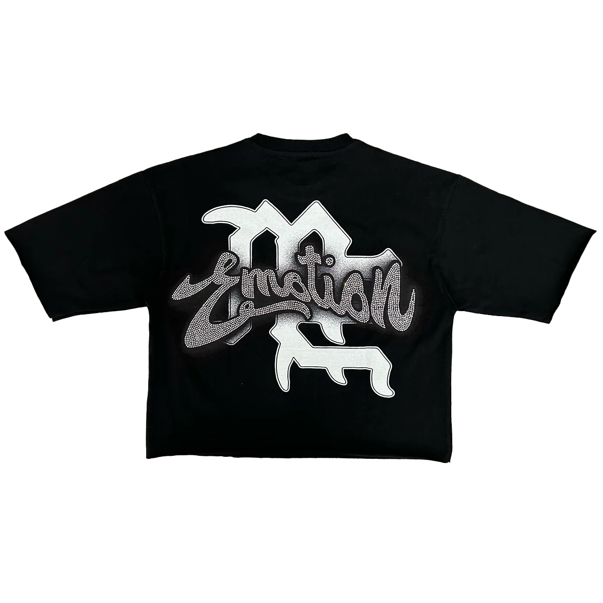 Mixed Emotions Black Cropped Cupid Tee-Empxre Boutique