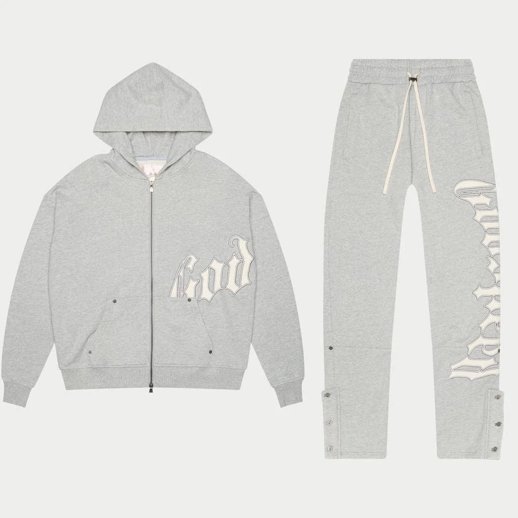 Godspeed OG Logo Sweatsuit V2 Heather Grey Set