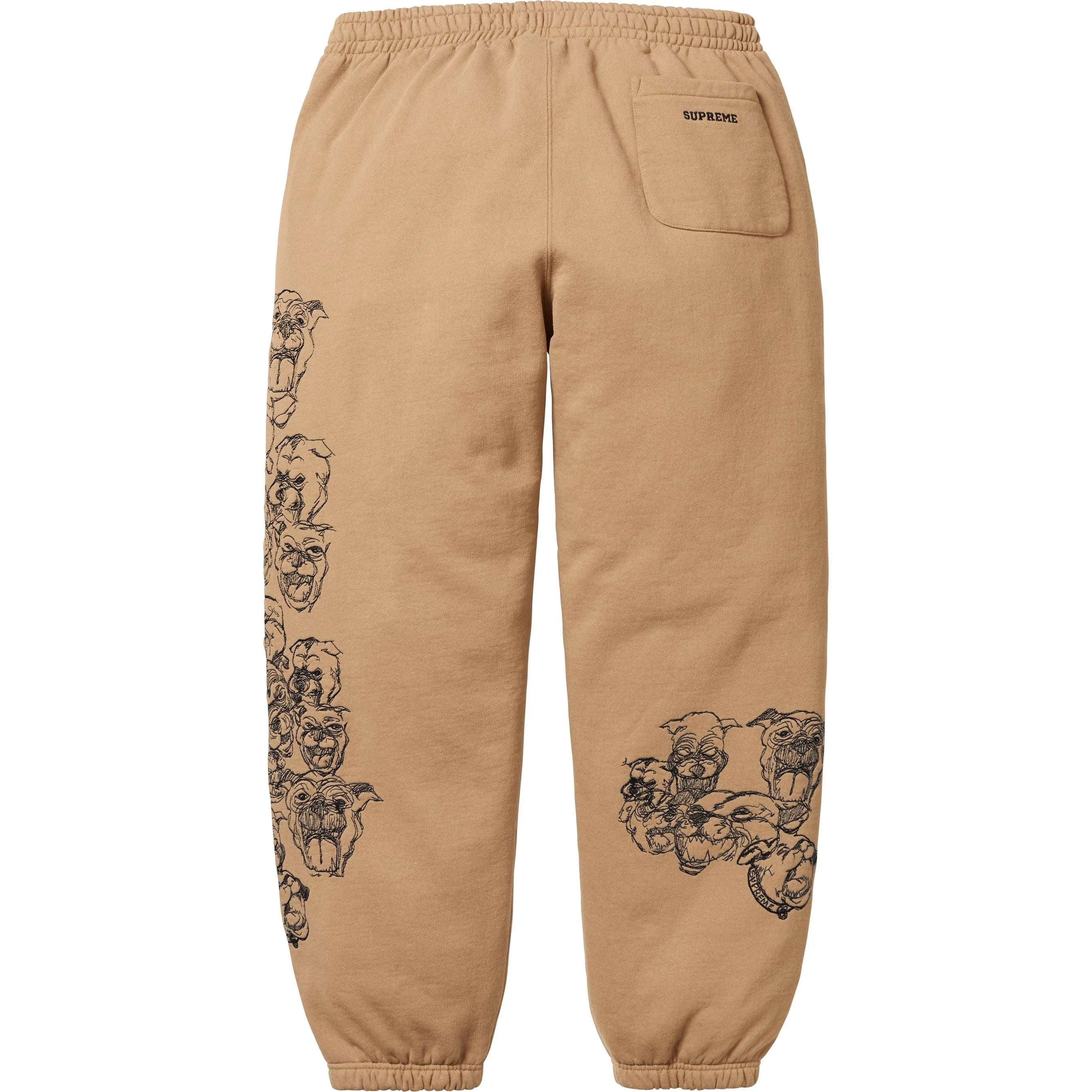 Supreme Pitbulls Embroidered Sweatpants-Sweatpants-Empxre Boutique