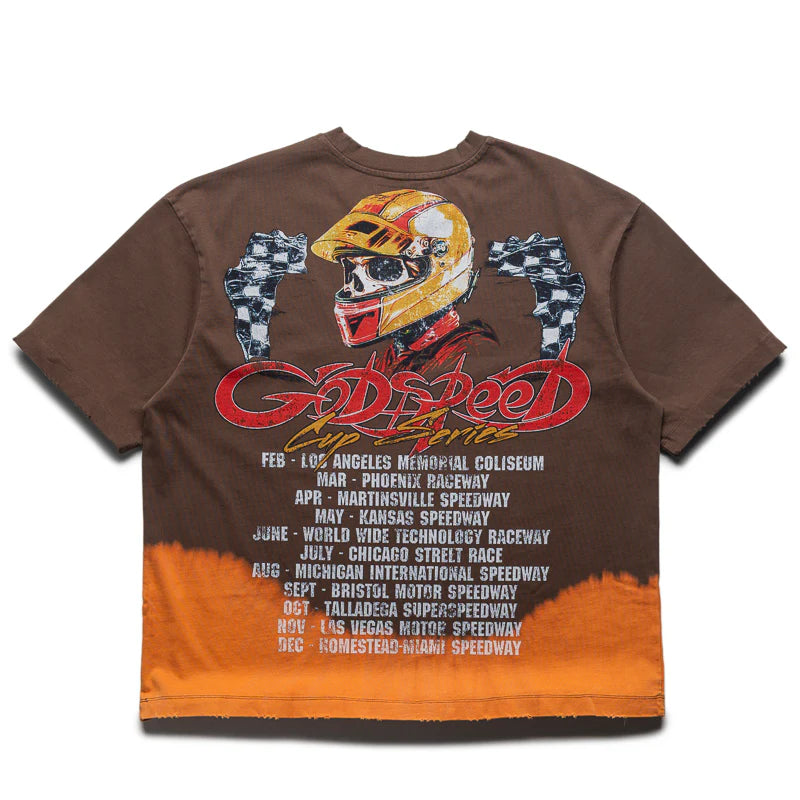 Godspeed F.T.W Tee Brown Bleached Wash-Empxre Boutique