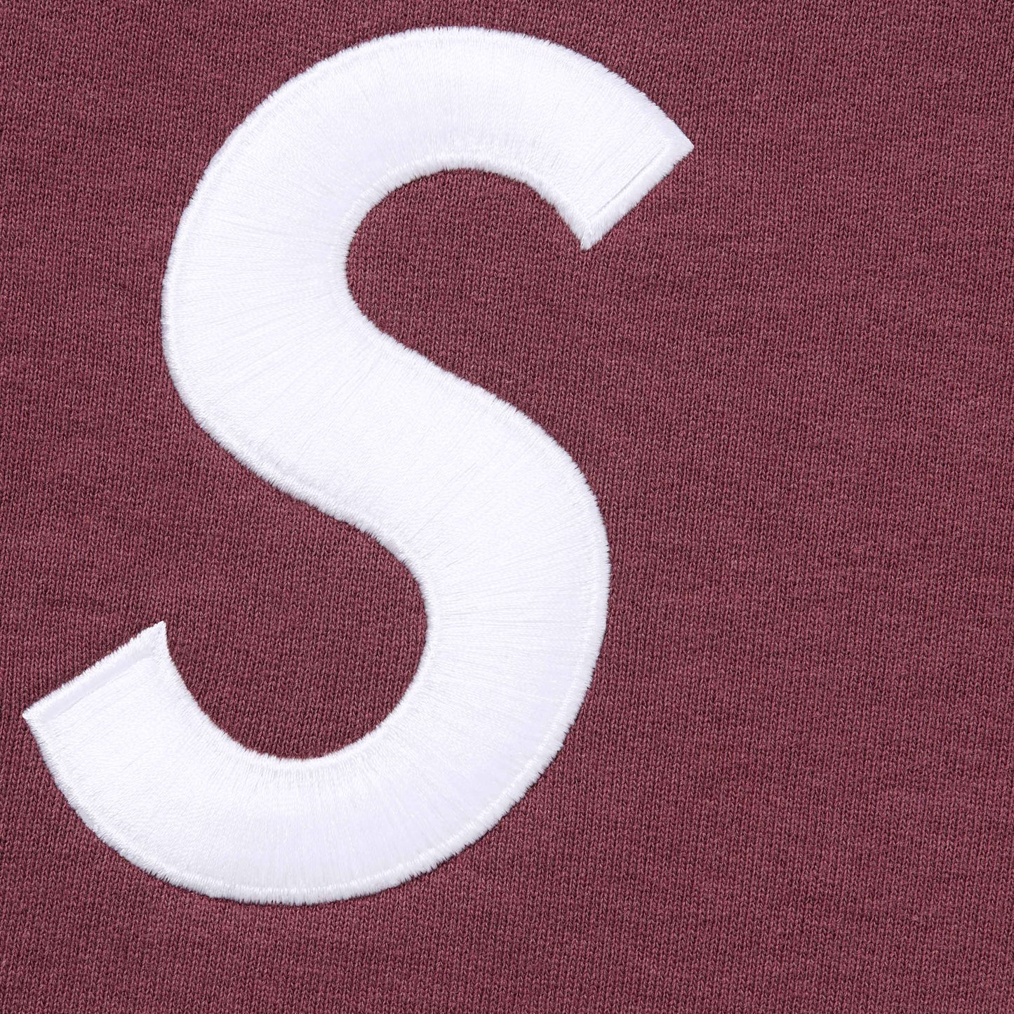 Supreme S Logo Zip Up Hooded Sweatshirt Maroon