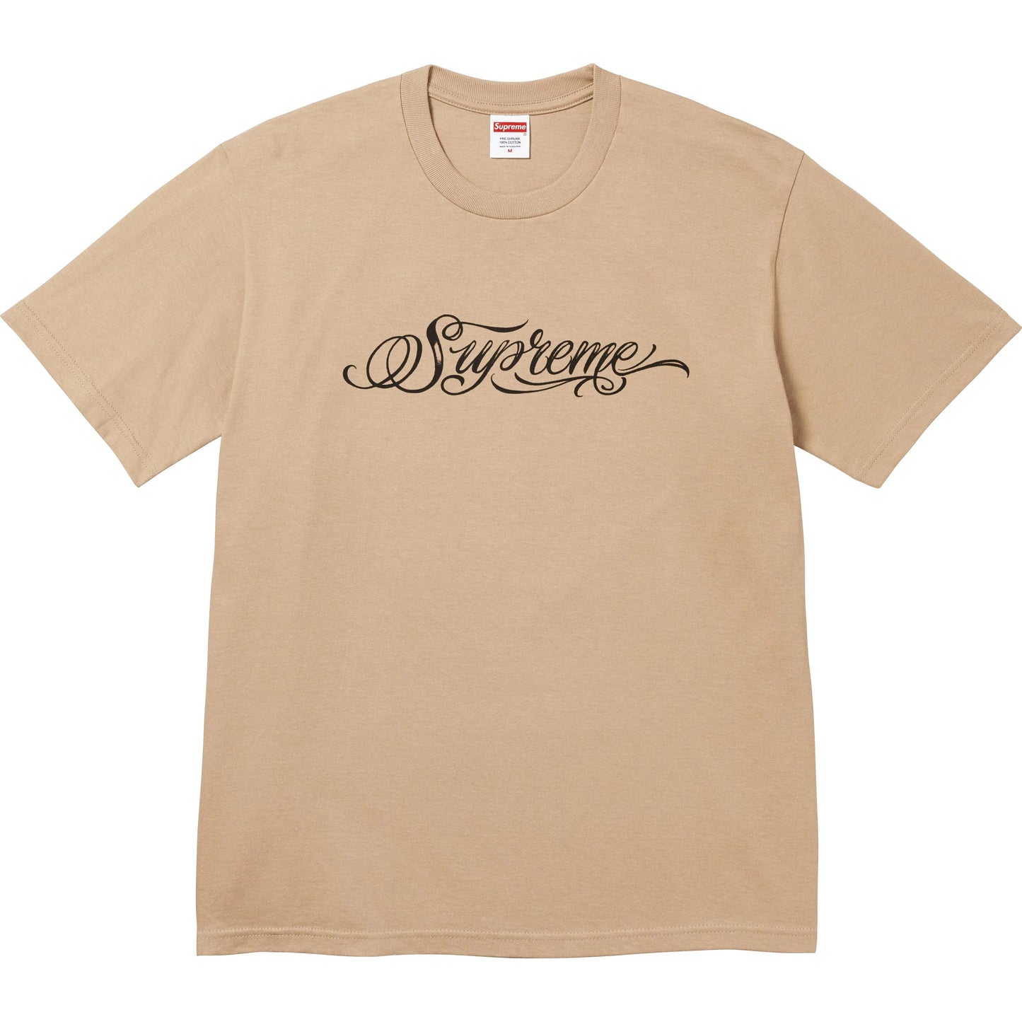 Supreme Script Tee Tan