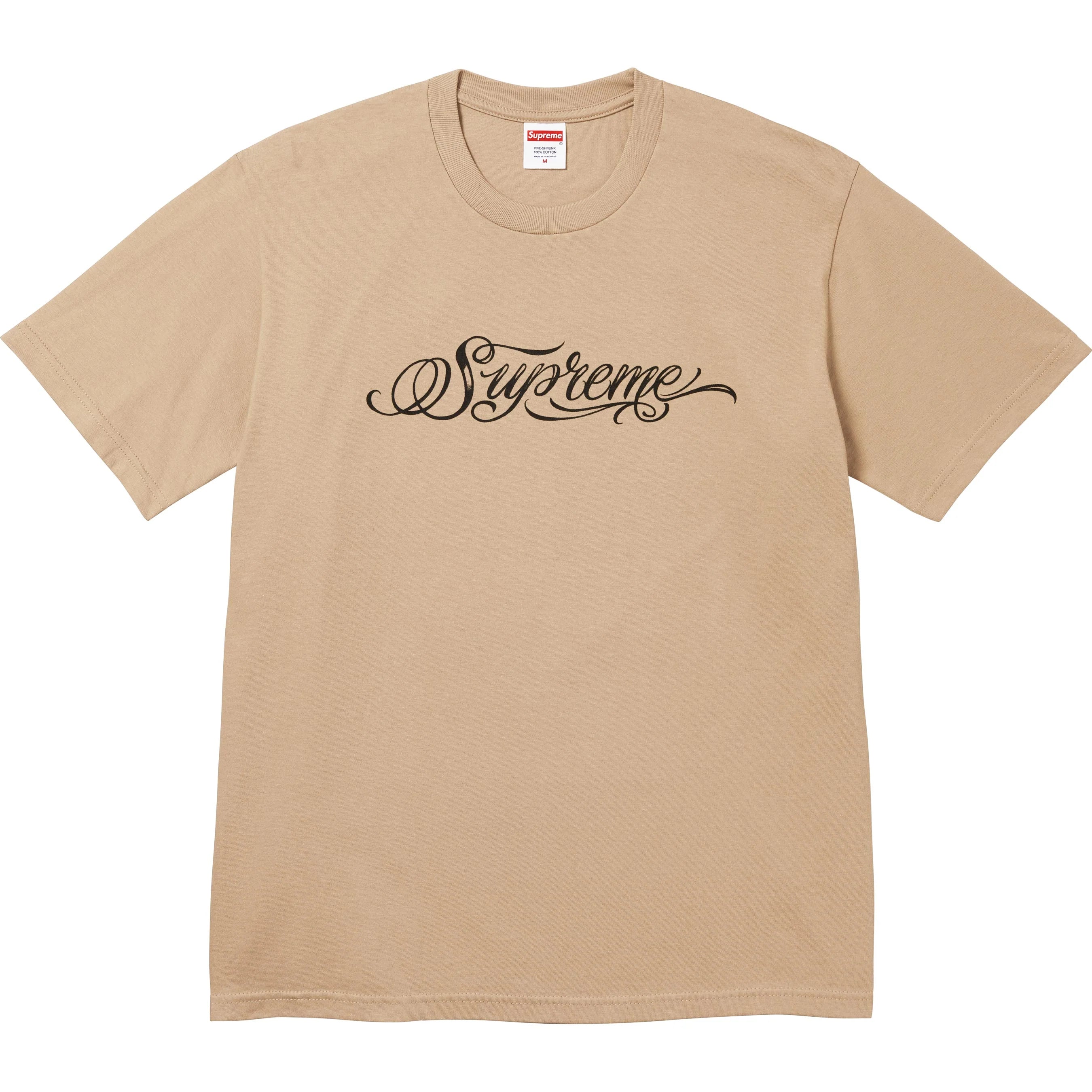 Supreme Script Tee Tan-Empxre Boutique