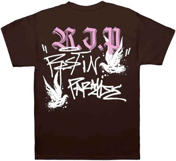 Revenge Graffiti Dove Tee Chocolate Brown