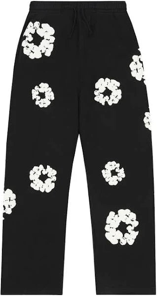 Denim Tears Cotton Wreath Baggy Sweatpants Black