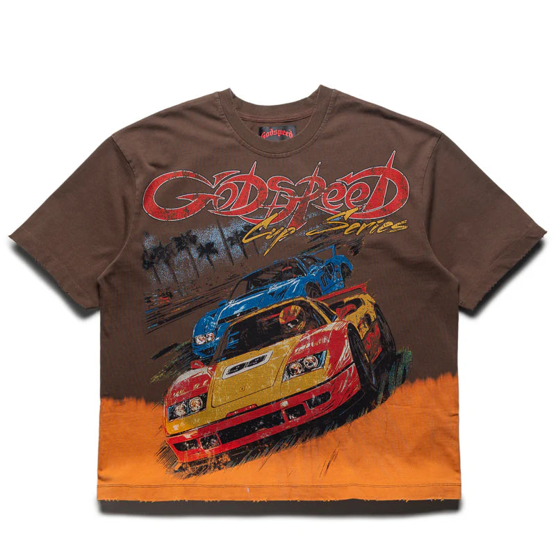 Godspeed F.T.W Tee Brown Bleached Wash-Empxre Boutique