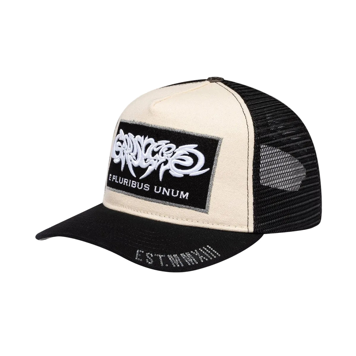 Godspeed E Pluribus Trucker White Black