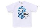BAPE JAPAN BIG APE HEAD TEE White Blue-Empxre Boutique