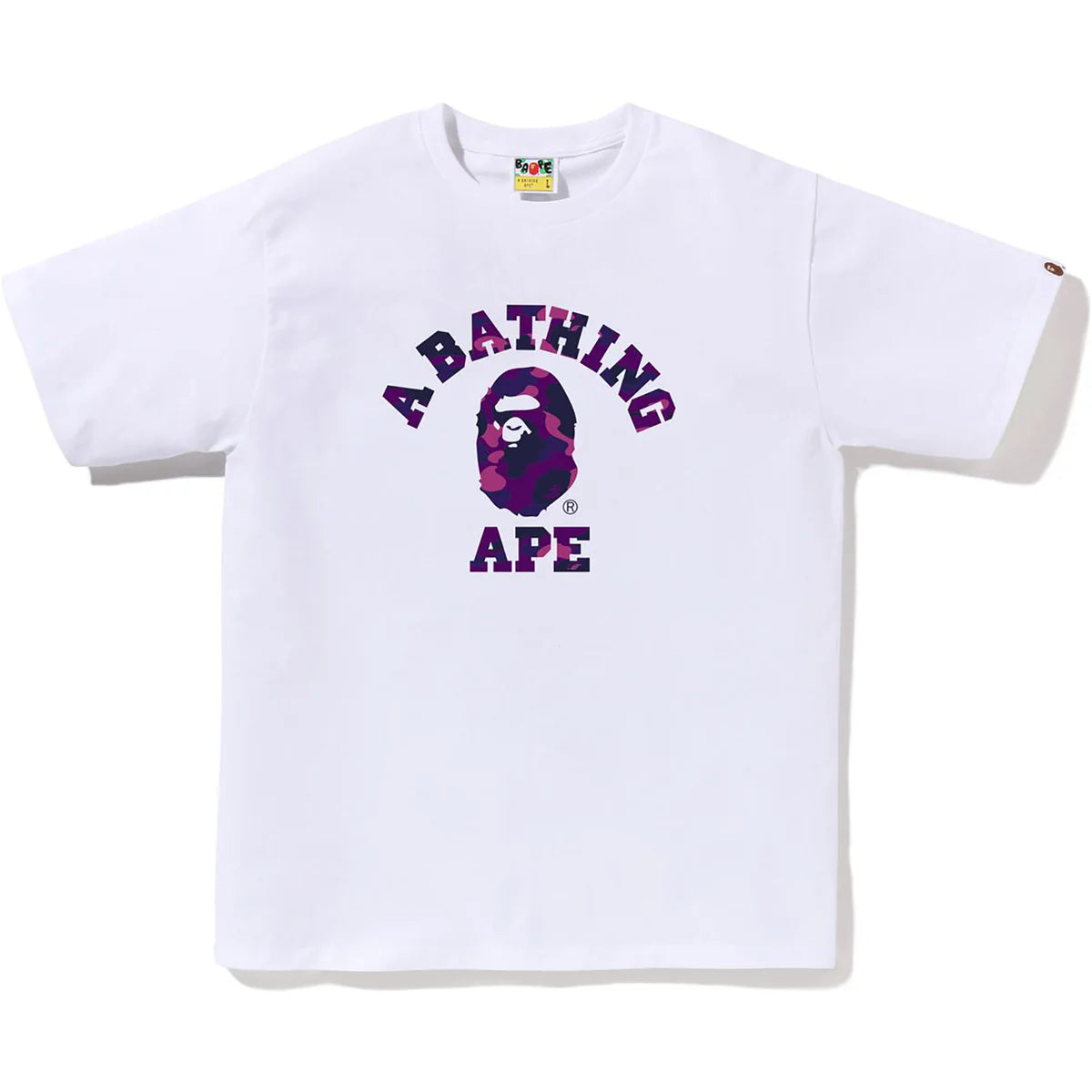 Bape Color Camo College Tee White/Puple