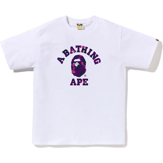 Bape Color Camo College Tee White/Puple
