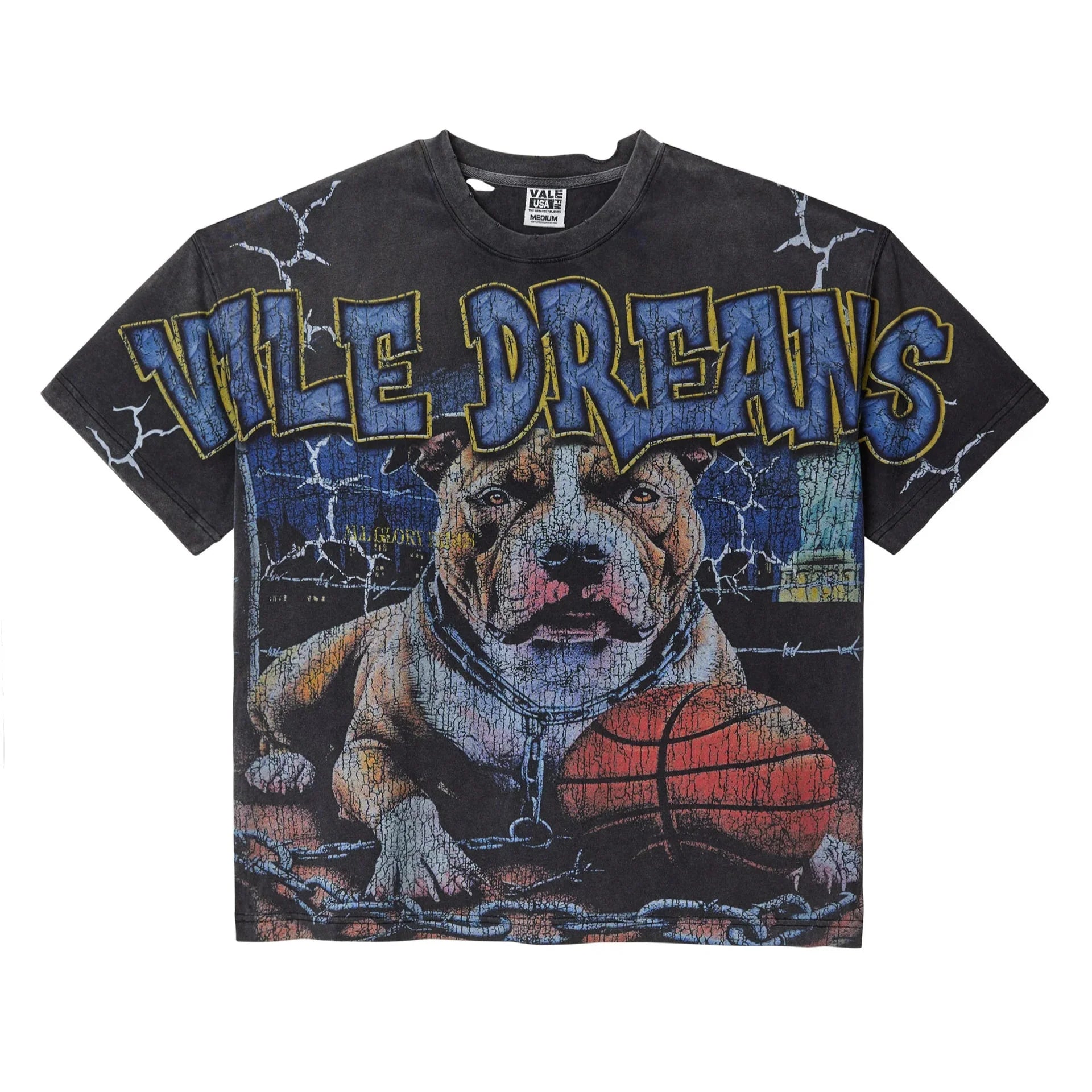 Vale Forever Guard Dog Big Tee Black-Empxre Boutique