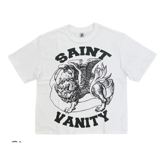 SAINT VANITY GRIFFIN WHITE BLACK TEE