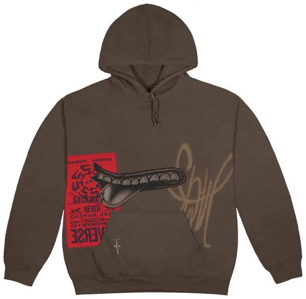 Cactus Jack by Travis Scott Grin Hoodie Brown-Hoodies-Empxre Boutique