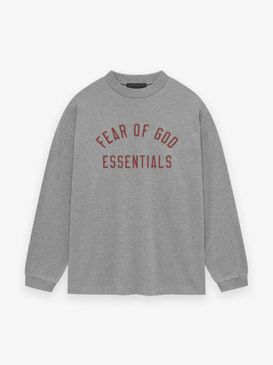 Essentials Jersey Longsleeve Tee Dark Heather Red
