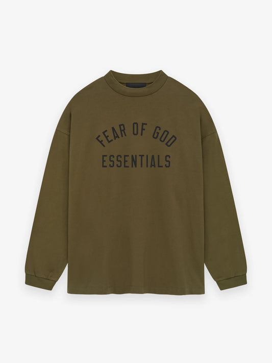 Essentials Jersey Longsleeve Tee Olive
