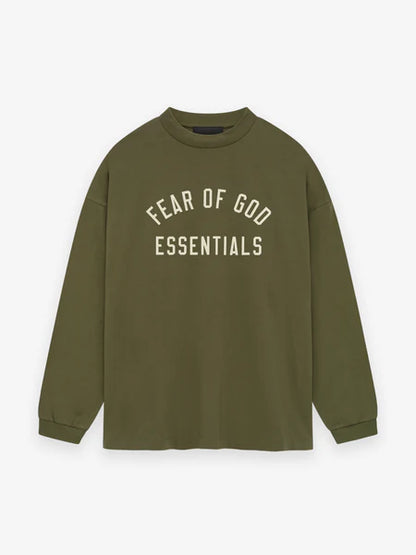 Essentials Jersey Longsleeve Tee  Military