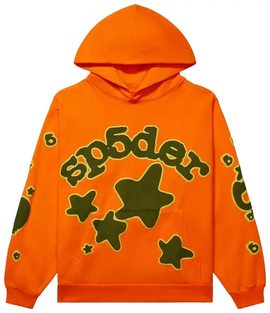 Sp5der Beluga Hoodie Orange-Empxre Boutique