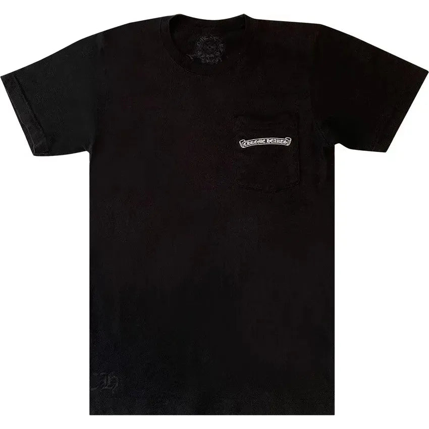 Chrome Hearts Horseshoe Cross Print Pocket Tee Black (Pre-Owned)