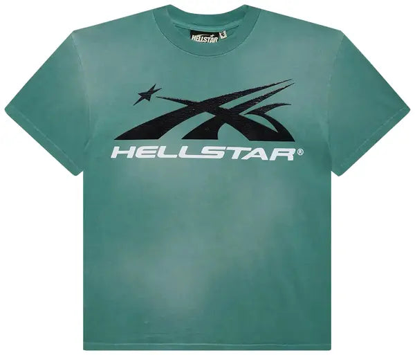 Hellstar Sports Logo T-Shirt Green Black-Empxre Boutique