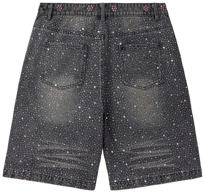 Vale Forever Black Iced Out Jorts
