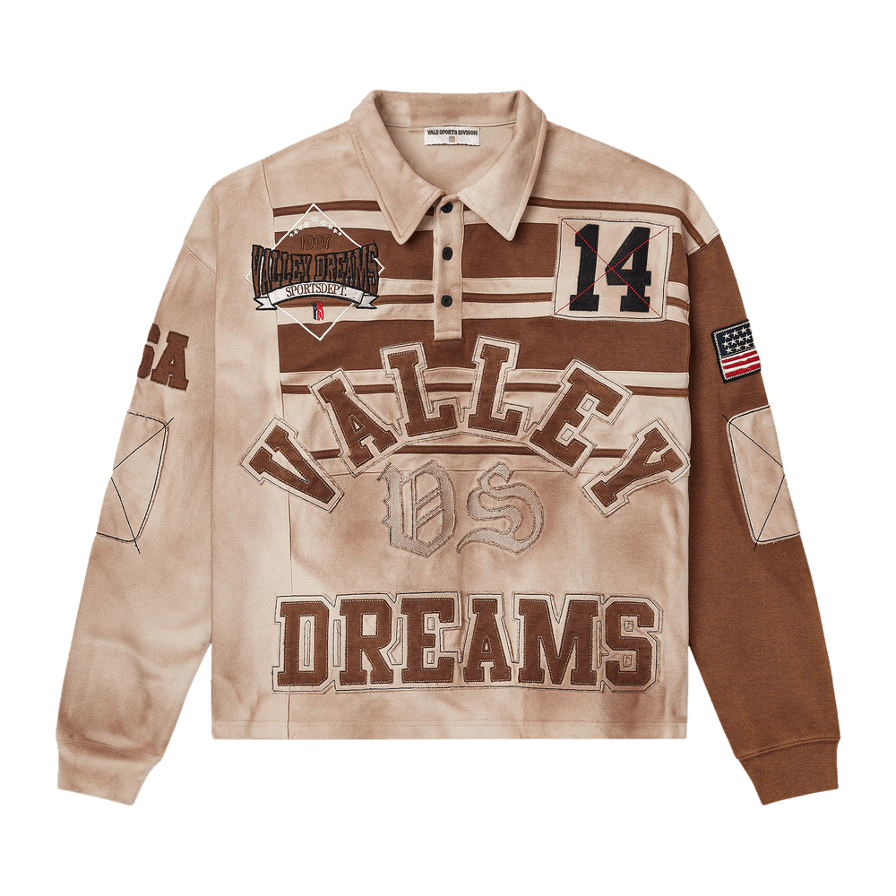 Vale Forever Chocolate Classic Rugby L/S Tee Brown