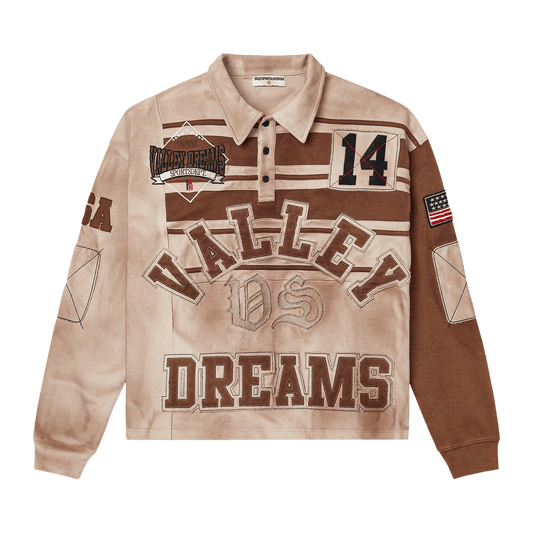 Vale Forever Chocolate Classic Rugby L/S Tee Brown