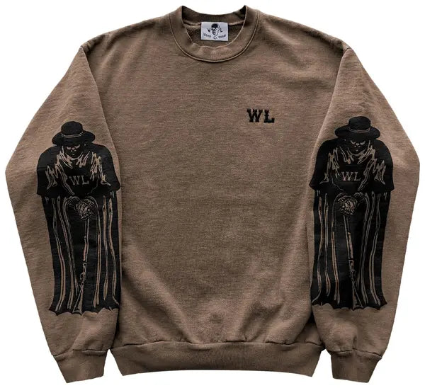 Warren Lotas Duster and Rifle Sweatshirt Brown-Empxre Boutique