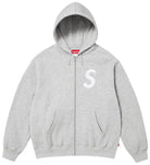 Supreme S Logo Zip Up Hooded Sweatshirt 'Heather Grey' (Pre-Owned)-Hoodies-Empxre Boutique