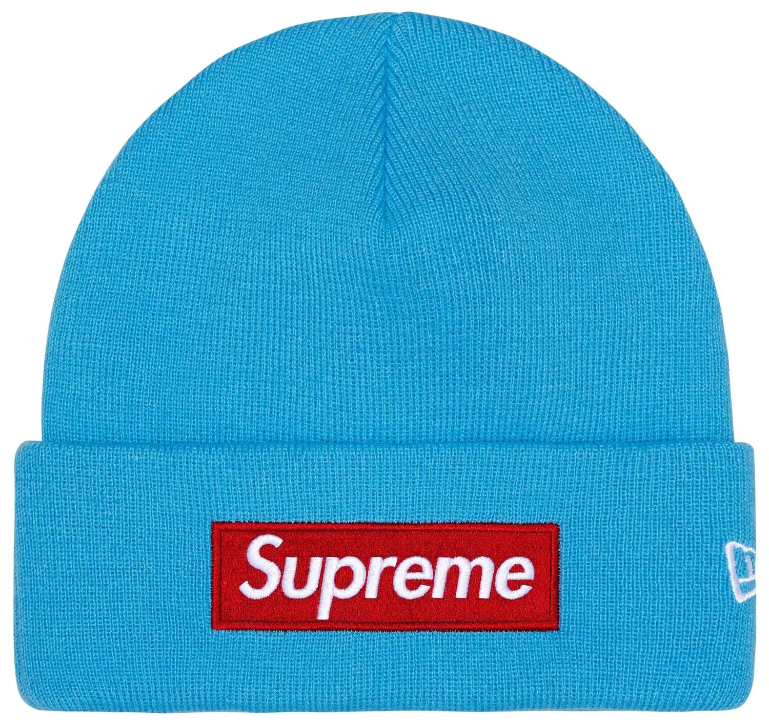 Supreme New Era Box Logo Beanie FW25 Cyan-Headwear-Empxre Boutique