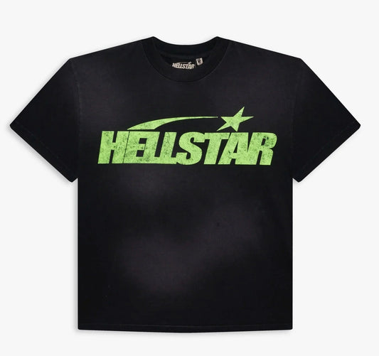 Hellstar Classic Logo Gel Tee Green Black