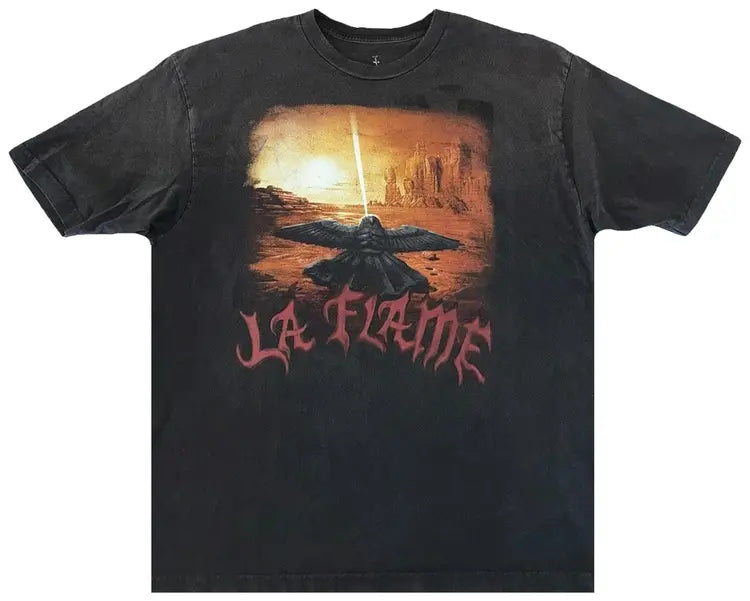 Travis Scott Coachella Exclusive La Flame Utopia Tee Black