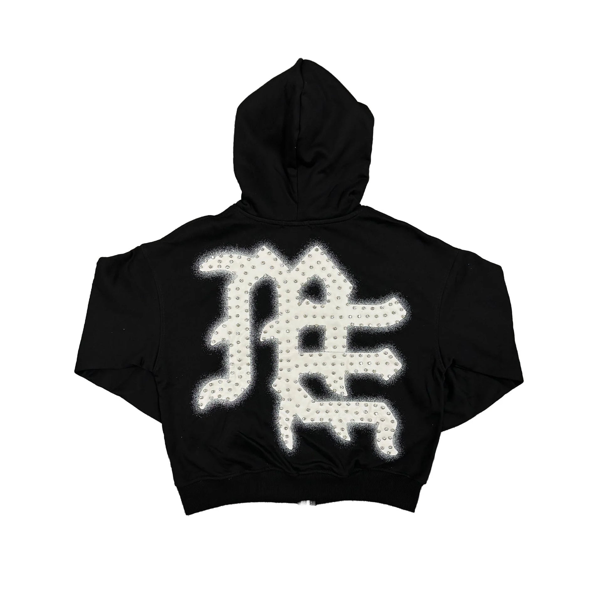 Mixed Emotions END Rhinestone Hoodie Black-Empxre Boutique