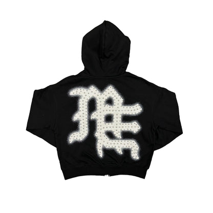 Mixed Emotions END Rhinestone Hoodie Black-Empxre Boutique