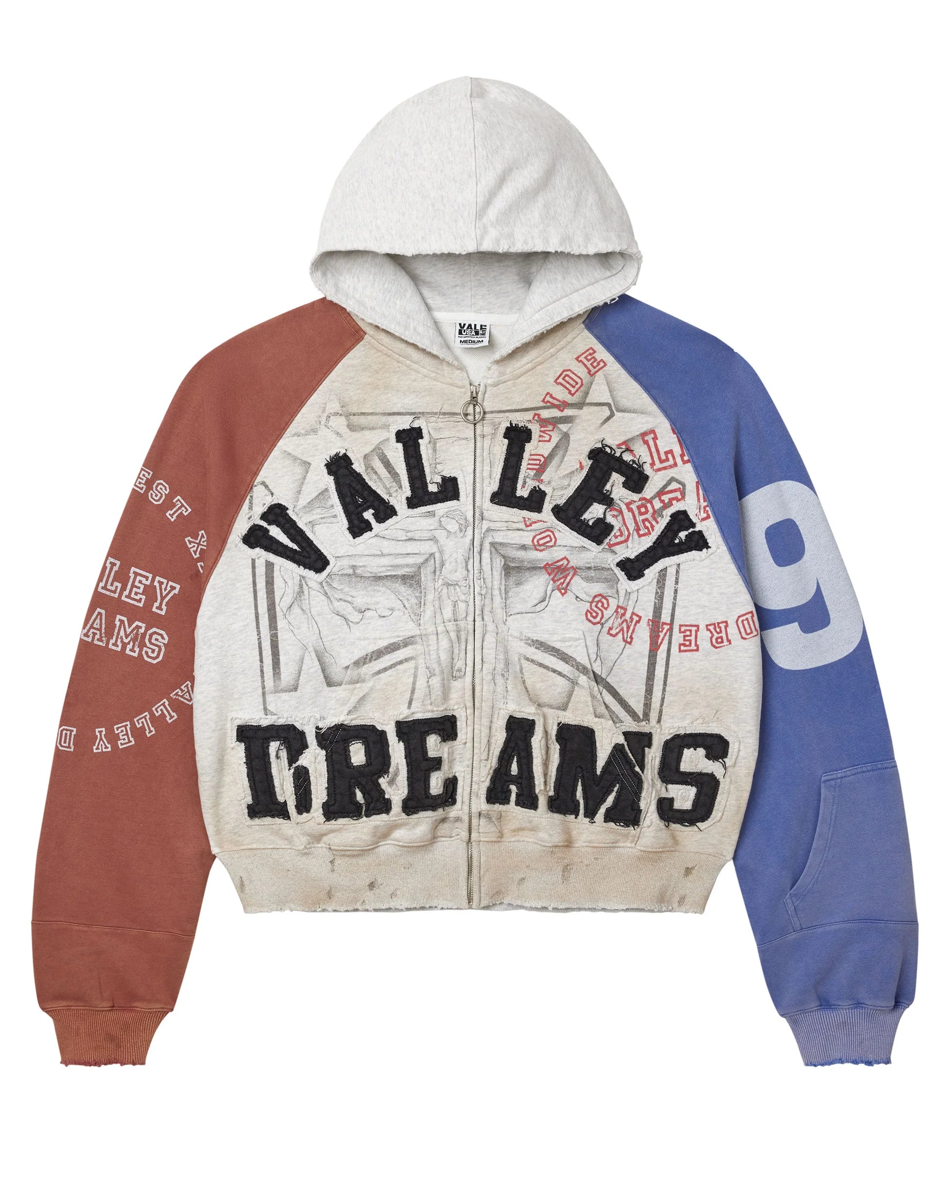 Vale Forever Patriot Chop N Screw Zip Up Hoodie Grey-Empxre Boutique