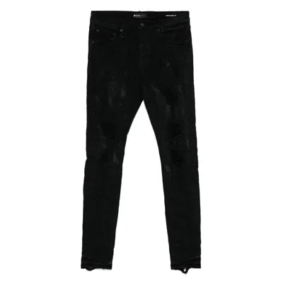 Purple Brand 3D Slim Straight Leg Stretch Cotton Jeans Black