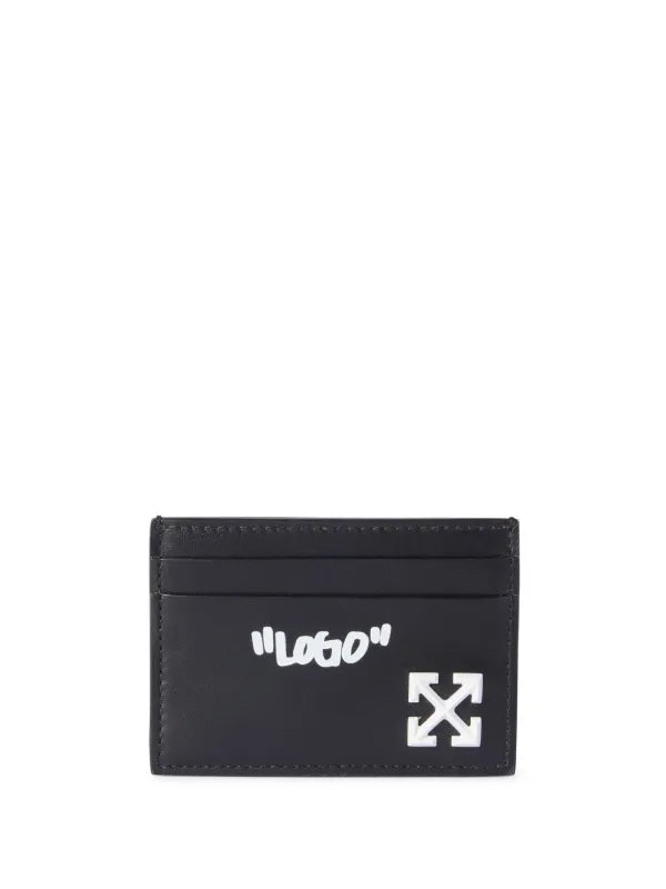 Off White Black Jitney Quote Card Holder-Empxre Boutique