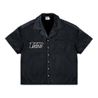 Triple Sevens Nylon Button Up Shirt Black-Empxre Boutique