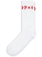 Purple Brand MONOGRAM CREW WHITE SOCKS-Empxre Boutique