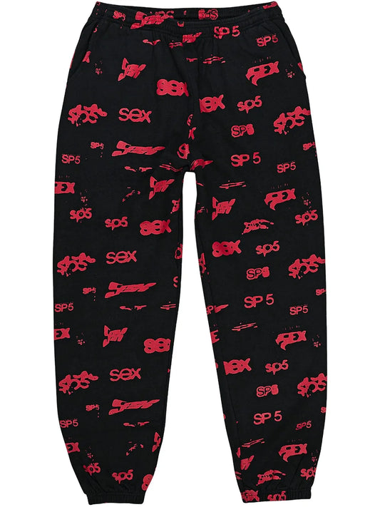 Sp5der Sex AOP Sweatpants Black