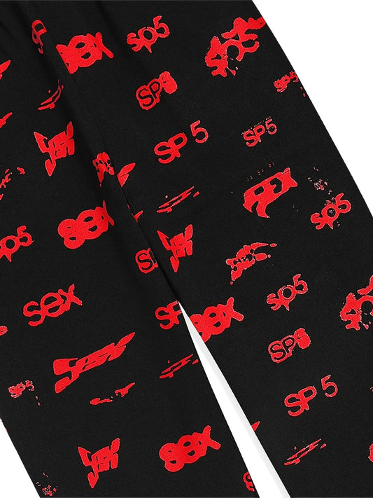 Sp5der Sex AOP Sweatpants Black