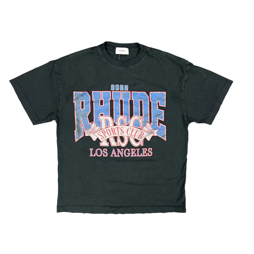 Rhude Sports Club LA Tee Black-Empxre Boutique