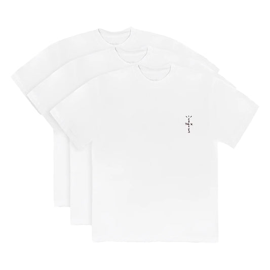 Travis Scott Cactus Jack 3 Pack Tee White