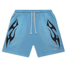 Hellstar Flame Shorts Blue-Empxre Boutique