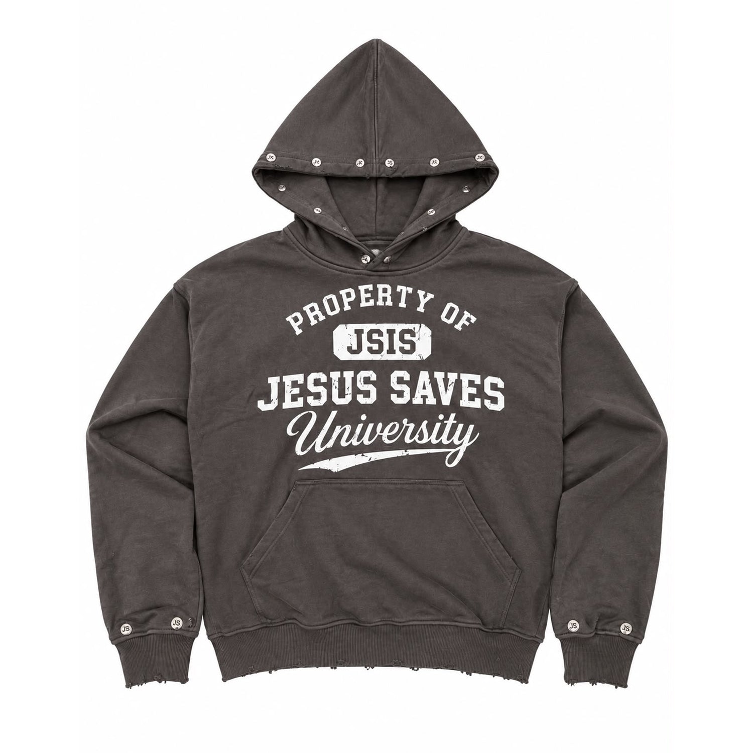 JSIS College Hoodie Space Grey With White Writing – Empxre Boutique