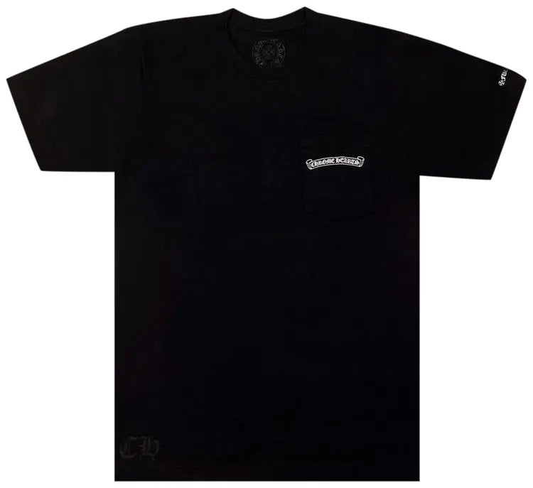 Chrome Hearts Scroll Logo Pocket Tee 'Black' (Pre-Owned)