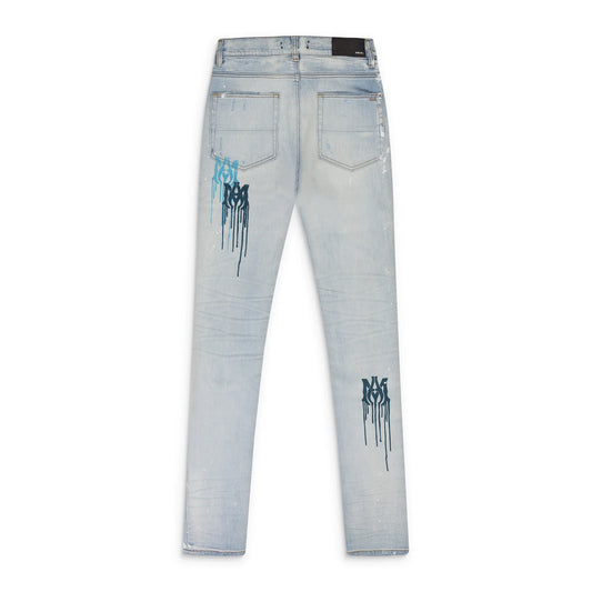 Amiri Light Indigo MA Drip Skinny Jeans