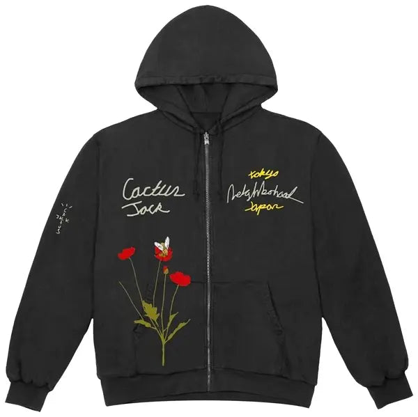 Cactus Jack by Travis Scott x Neighborhood Carousel Hoodie Black