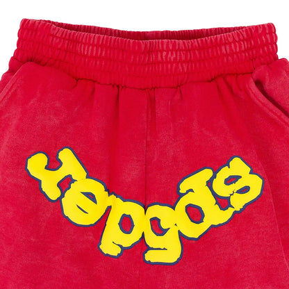 Sp5der OG Logo Sweat Shorts Red