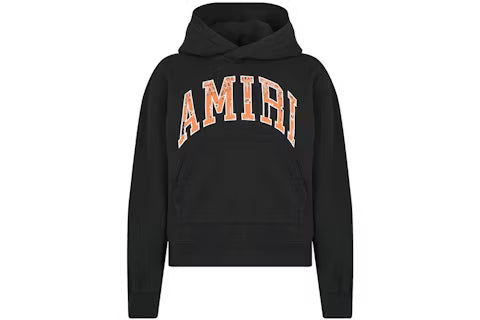 AMIRI Bandana Applique Hoodie Black/Orange (Pre-Owned)