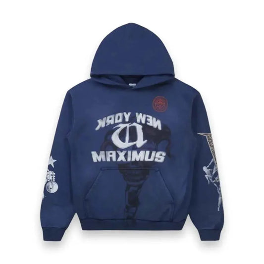 Travis Scott NYC Metlife Utopia Blue Washed Hoodie